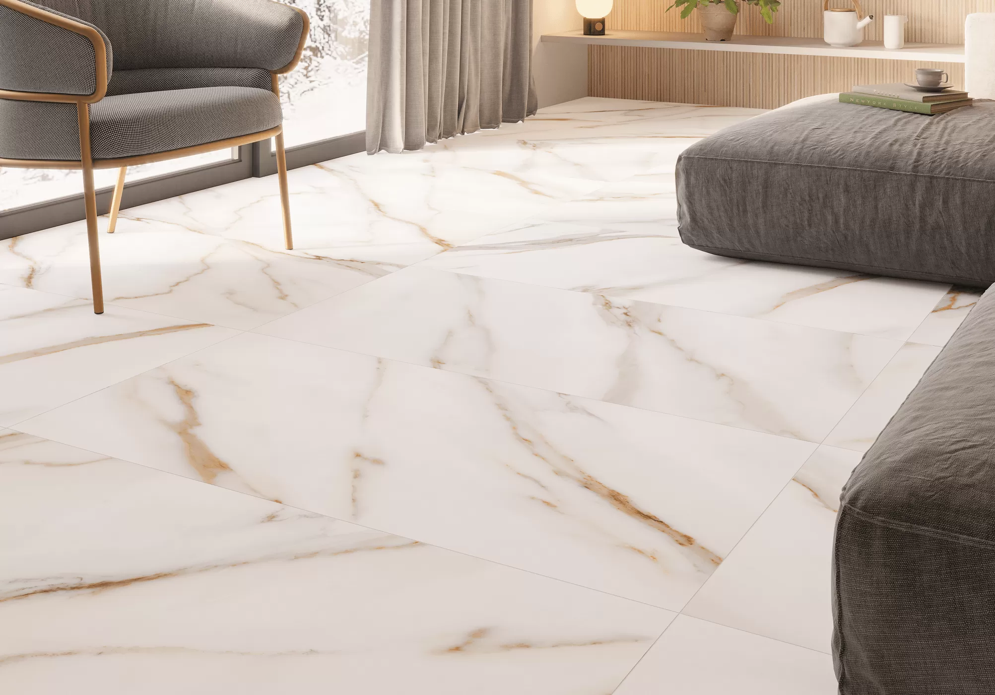 Керамогранит Deco Calacatta Gold 45x90