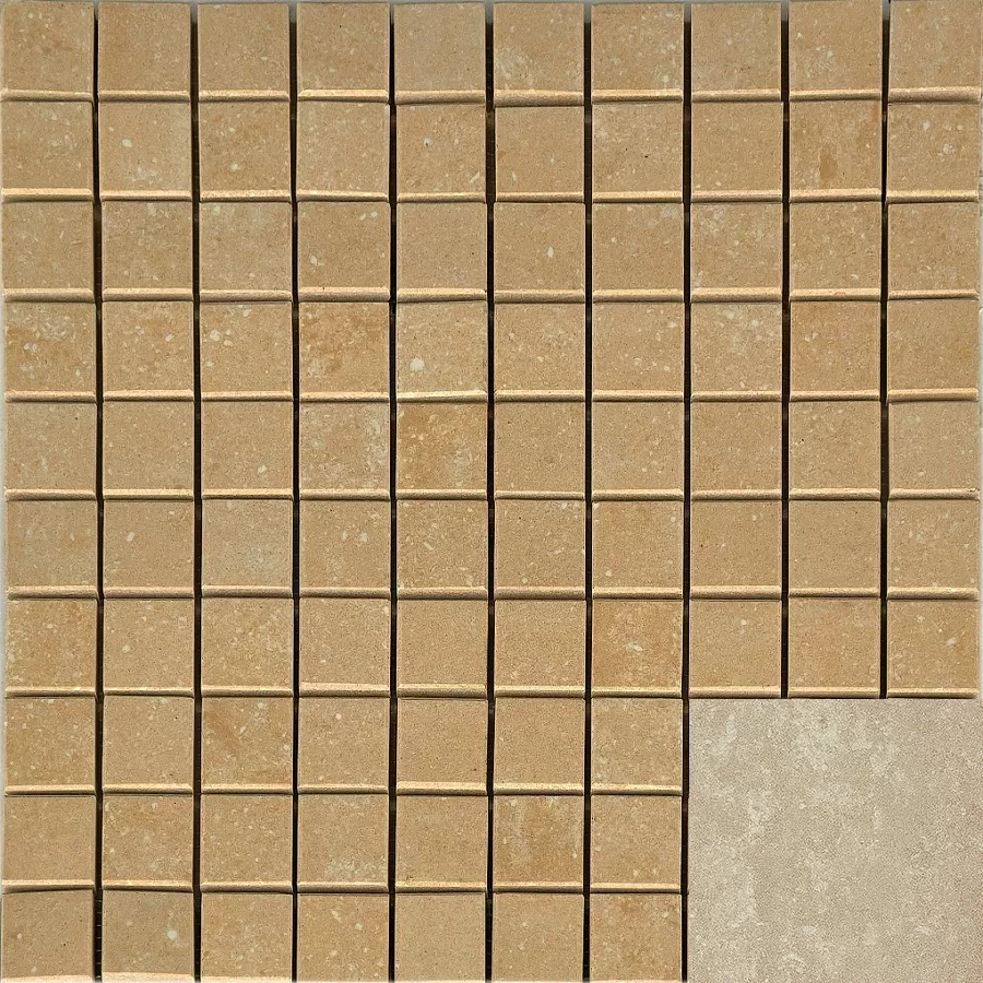 Мозаика Marte Levigato Botticino Mosaico Su Rete 2.5x2.5 30x30