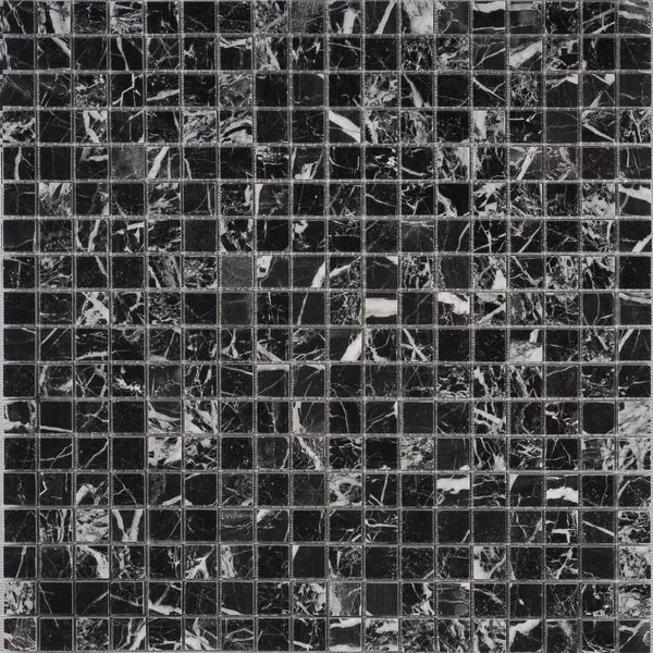Мозаика NERO MARQUINA 1,5x1,5x0,8 polished