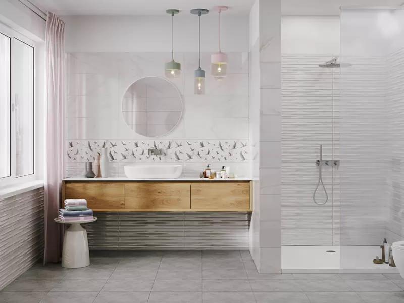 Плитка EG2U052DT Elegance цветы белый 25х75