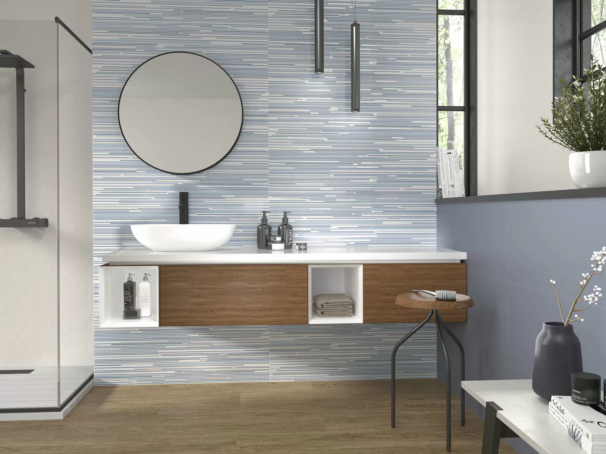 Плитка Decor Gravity Blue 35х100