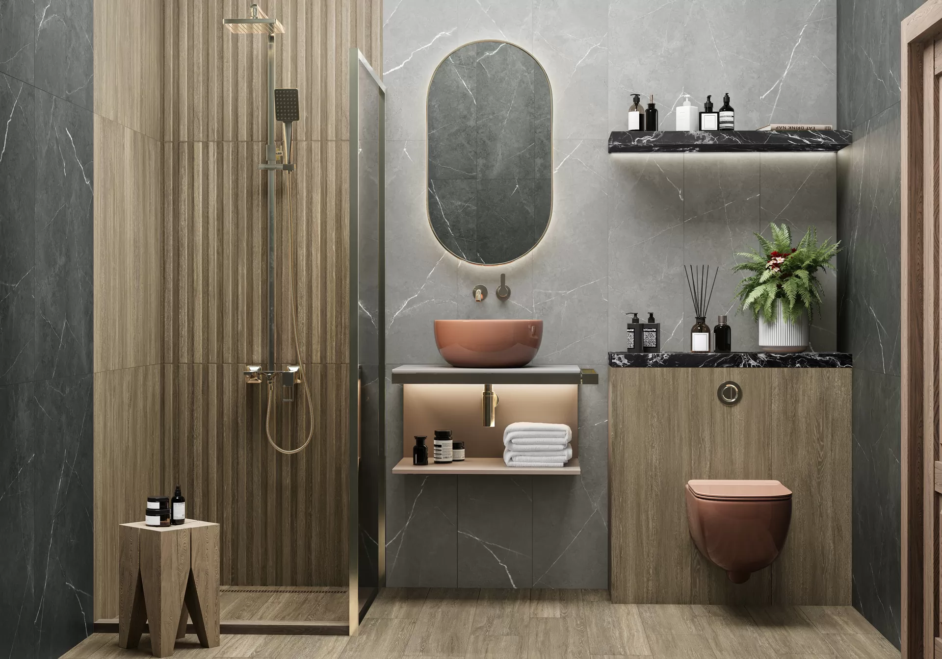 Плитка WT93ROK15 Rockstyle Gray 300x900x10,5