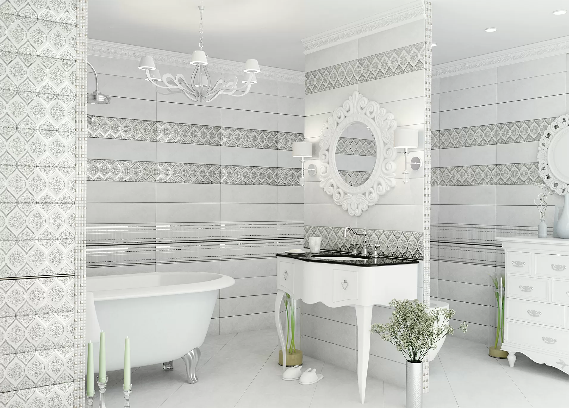 Мозаика DW7MGW00 Mosaic Glass White 30x30