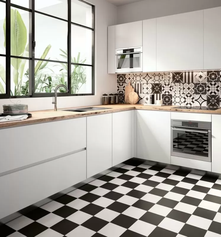 Керамогранит PBW02 patchwork black&white 02 20x20