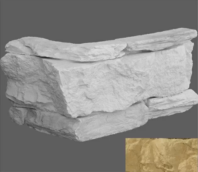 Искусственный камень Угловой элемент Венеция 050 10/33,5x19,5x2,3