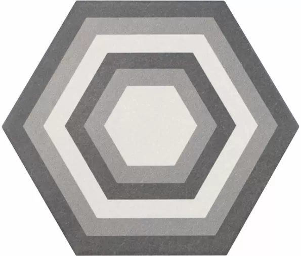 Керамогранит 21357 Hexatile Harmony B&W 17,5x20