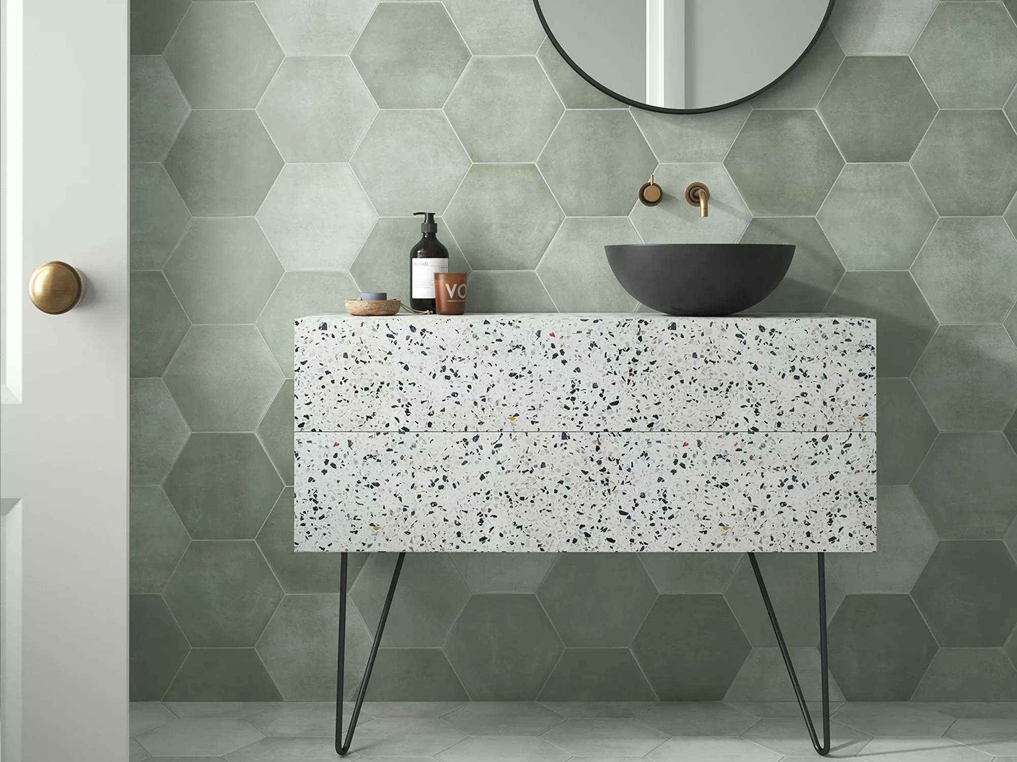 Керамогранит SIX Cementine Bari Aqua 23x27