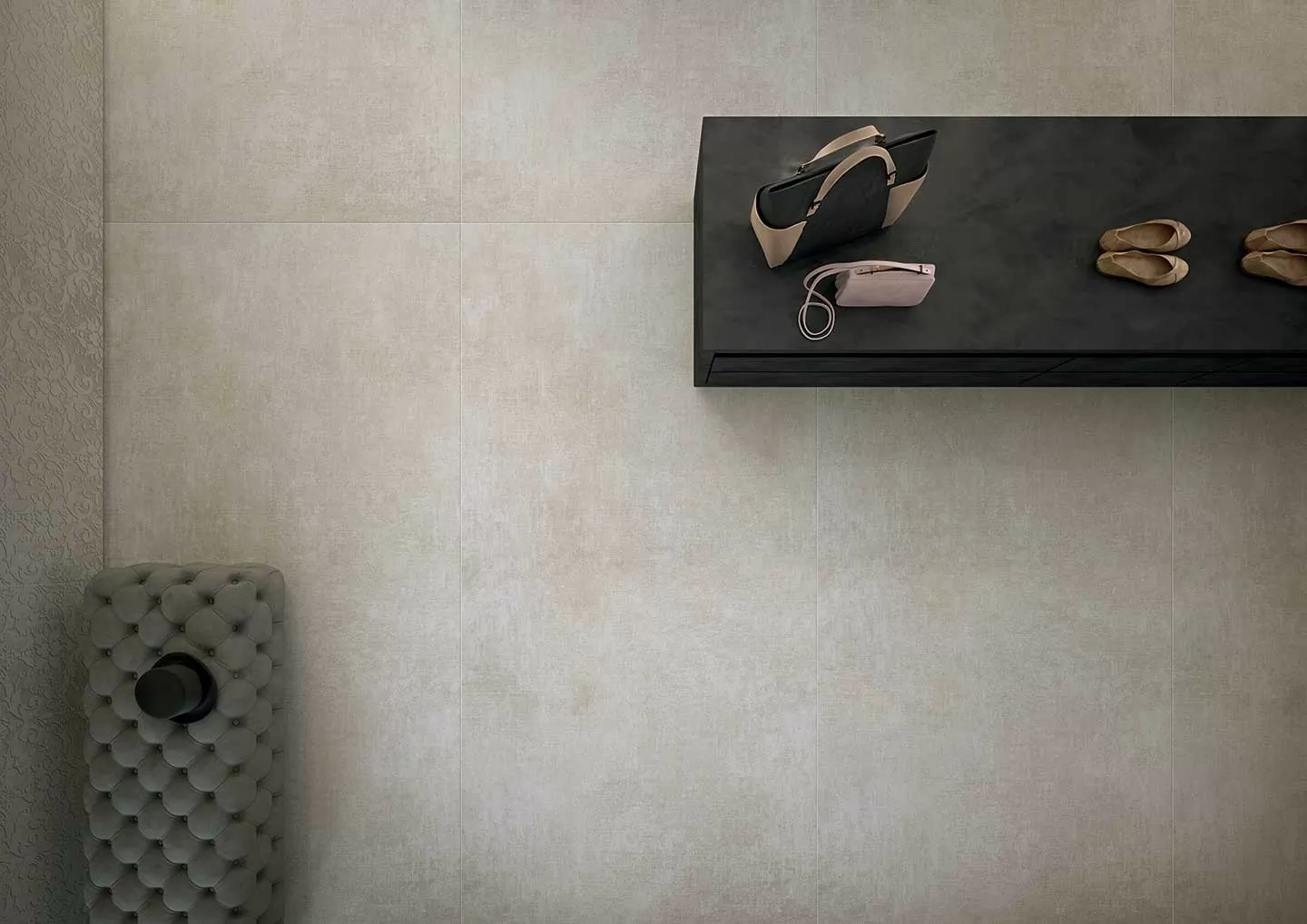 Керамогранит 752618 Tesori Decoro Broccato Bianco Argento 6mm 120x240