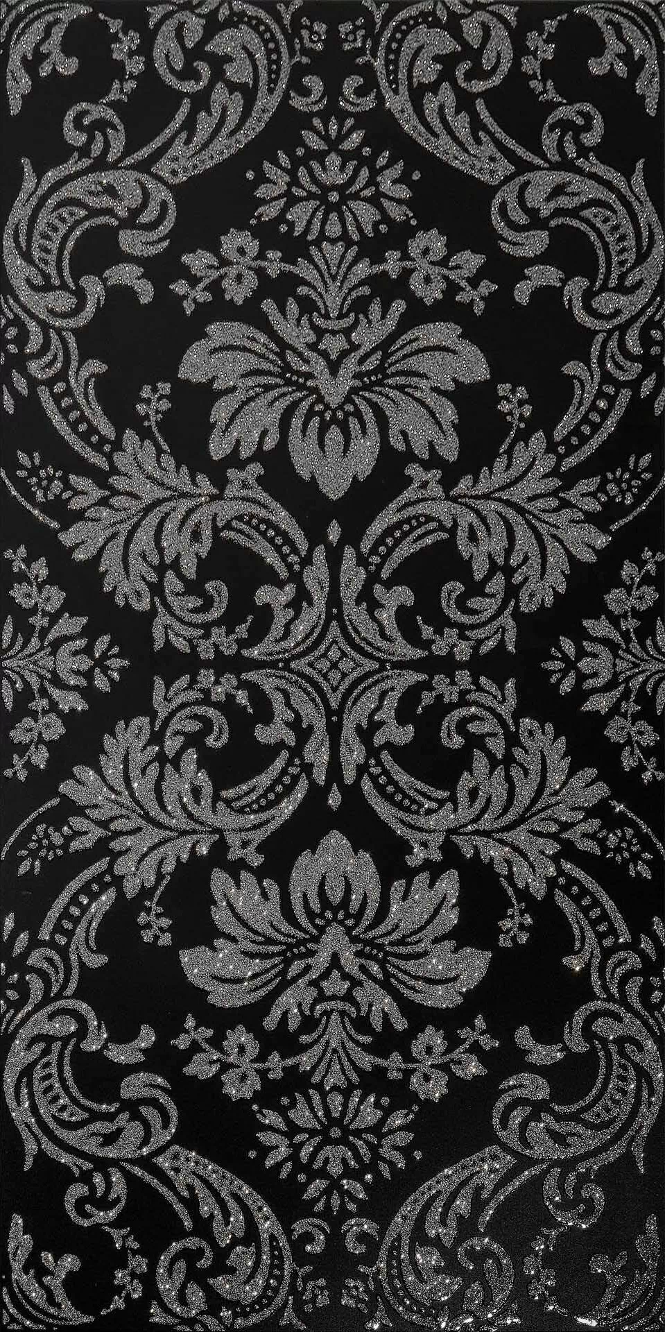 Керамогранит Architecture Damask Black+Silver Naturale 30x60