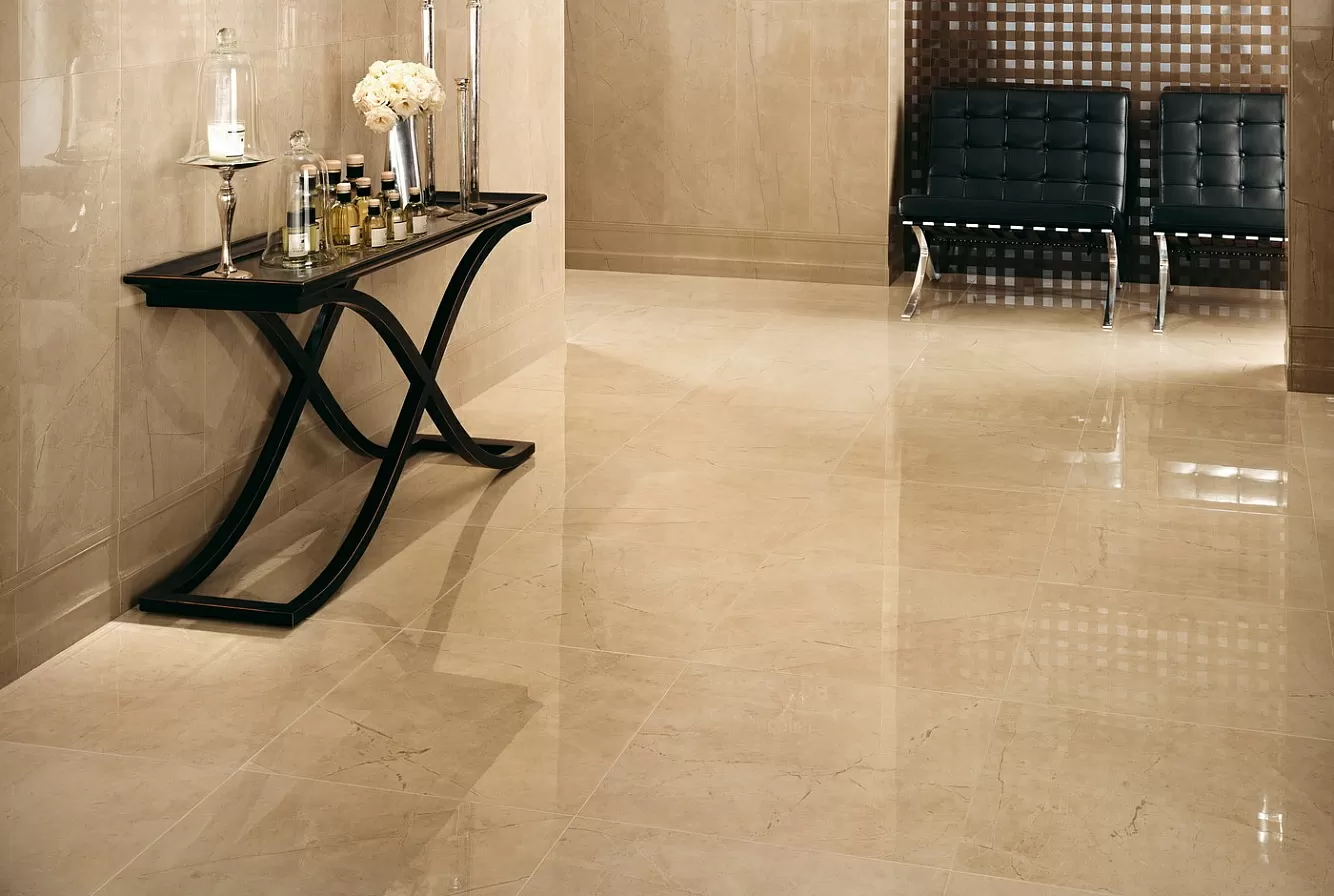 Керамогранит ASJ6 Marvel Beige Mystery angolo lappato 7x7
