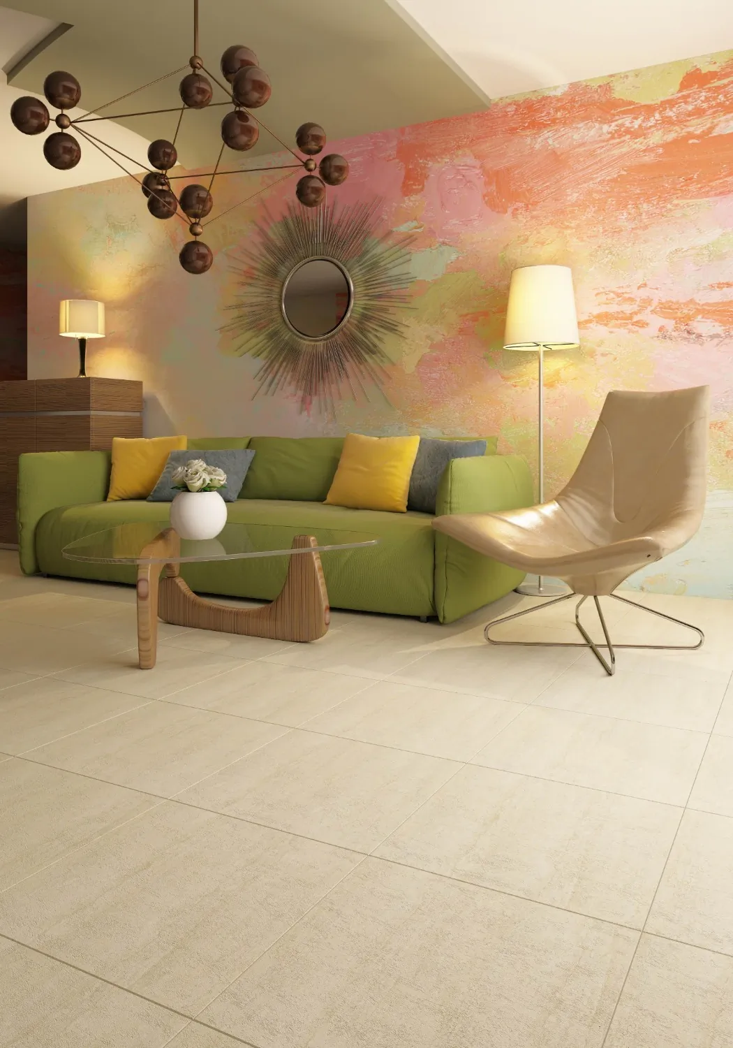 Керамогранит TR008080N Travertino Light Beige 80х80