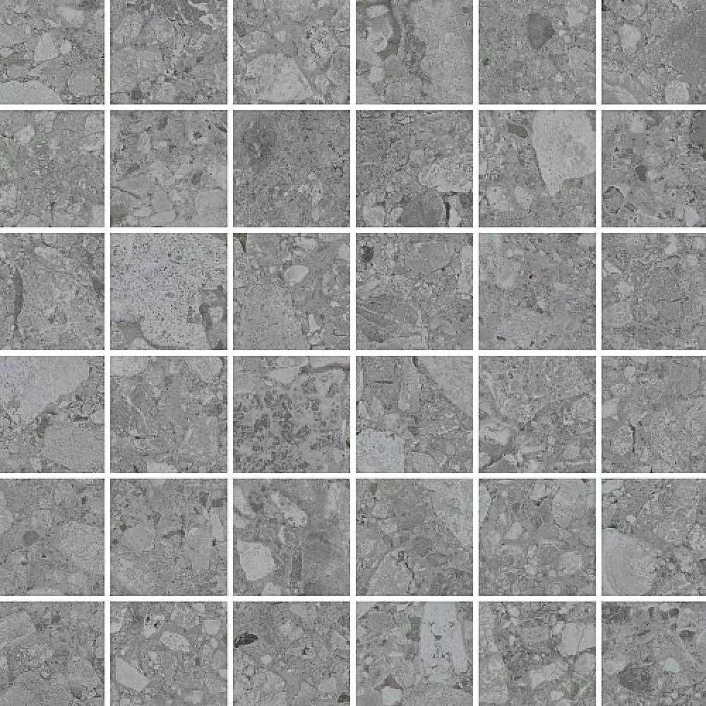Мозаика K9475138R001VTE0 Ceppostone Мозаика Темно-серый Матовый R10B 7Рек 5x5 30х30
