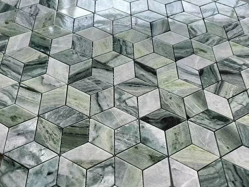 Мозаика Onice Verde oliva POL diamond 96x55x7 298x259