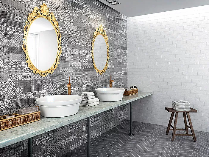 Керамогранит Rev. Deco Bricktrend White 8.15x33.15