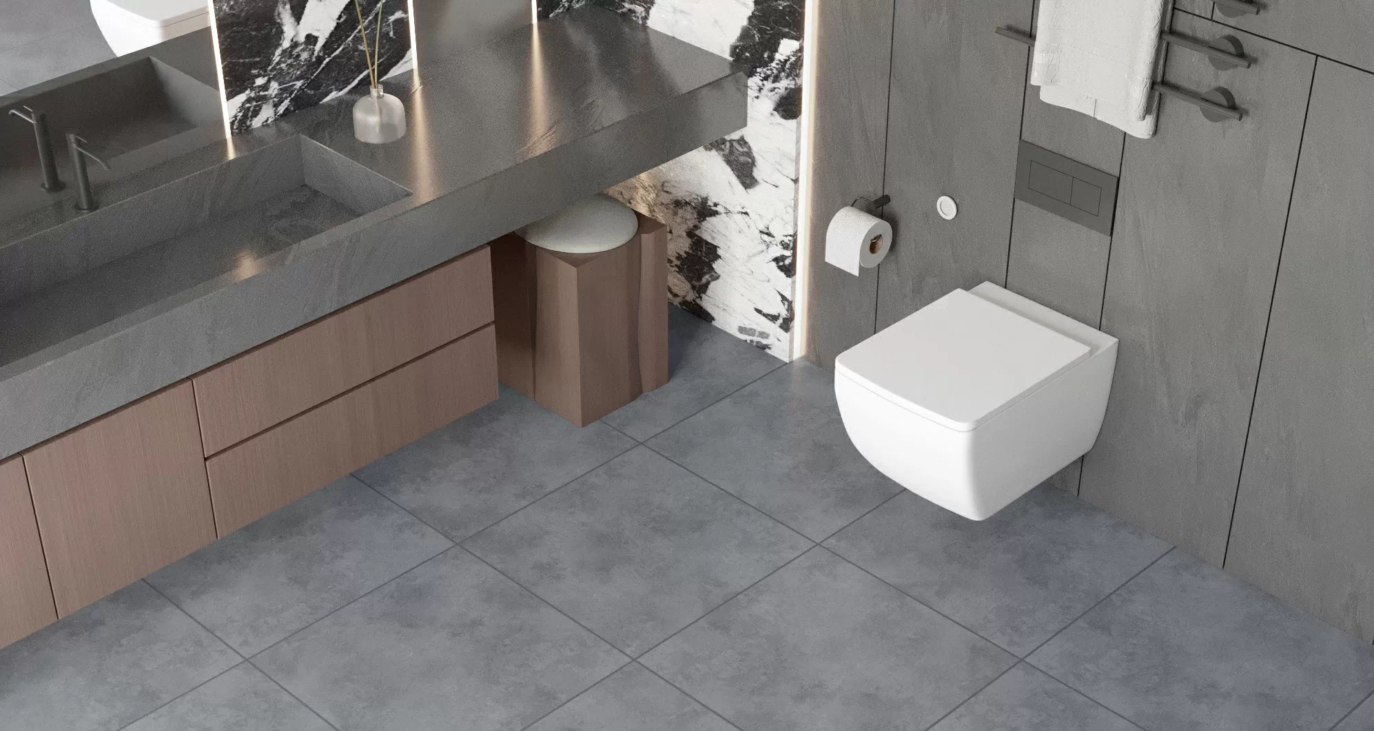 Керамогранит ETLFT1216MT6060 Beton Grey Matt 60x60