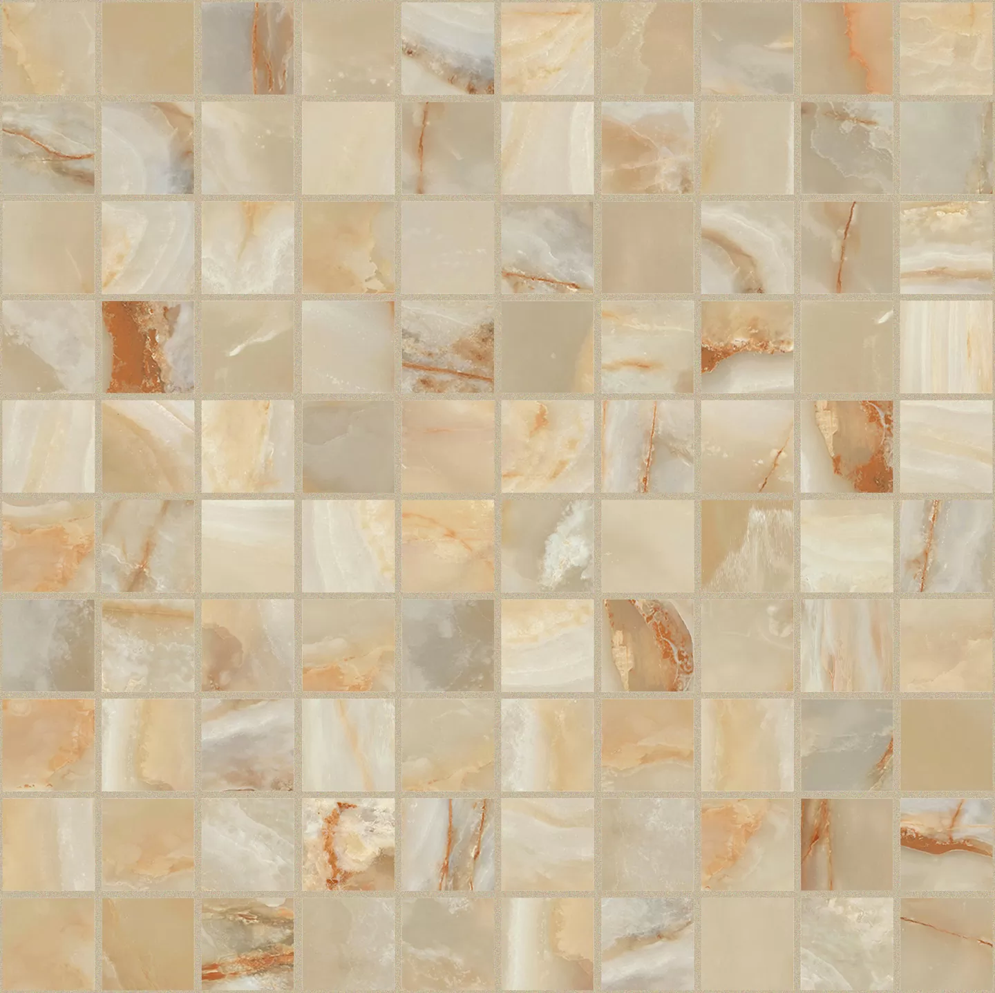 Мозаика 767655 Onyx&More Golden Onyx Glossy Mosaico 3x3 30x30
