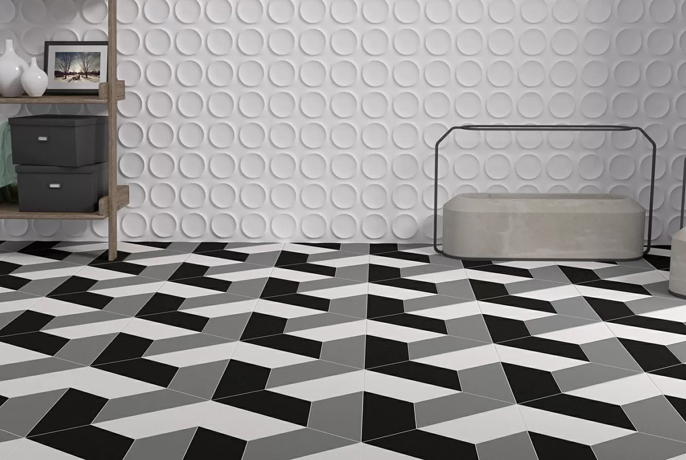 Керамогранит 113838 HEXA FLOOR R9 ASH GREY MATT 20x23