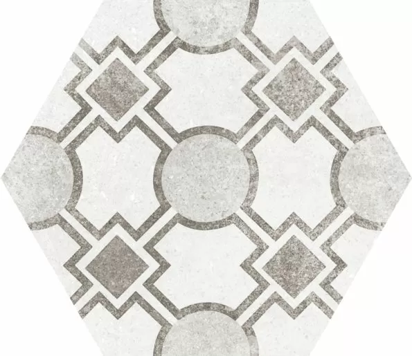 Керамогранит 22099 Hexatile Cement Garden Grey 17,5x20 (17 видов паттерна)