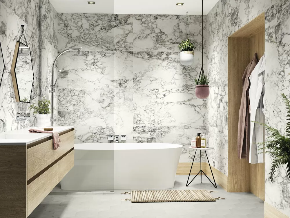 Керамогранит A041126 Volterra Stavro White matt rect 60x120