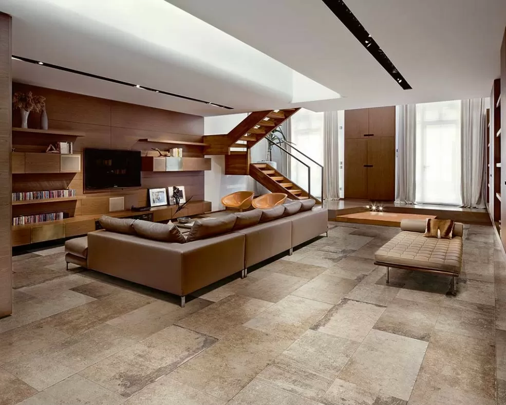 Керамогранит 744490 La Roche Ecru Smooth Ret 6mm 120x240