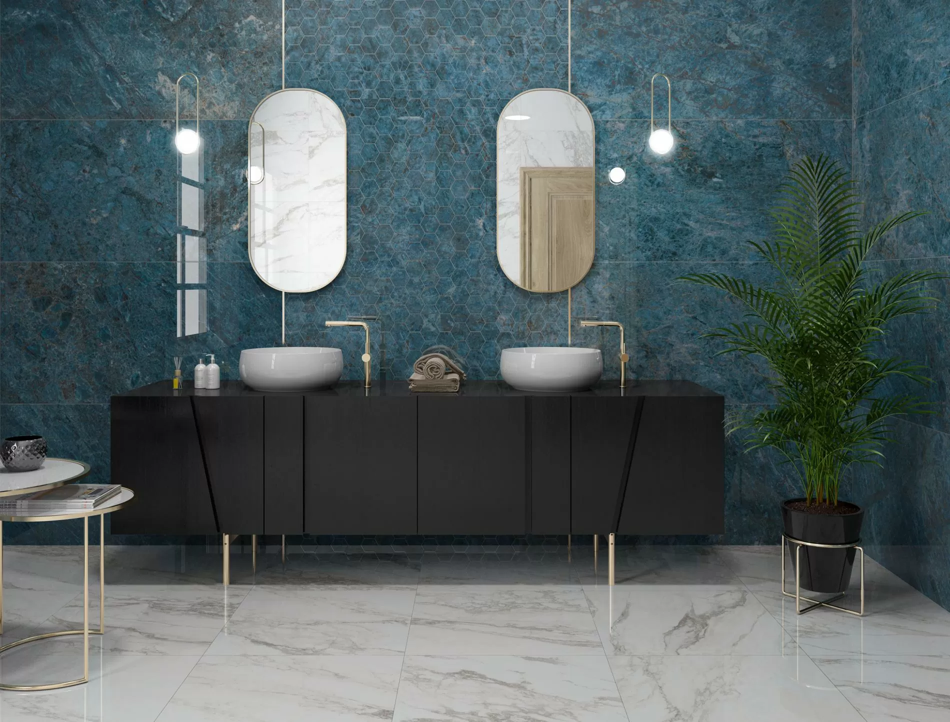Керамогранит Cr.Lux Kionia Azzurro Pol Ret 60x120