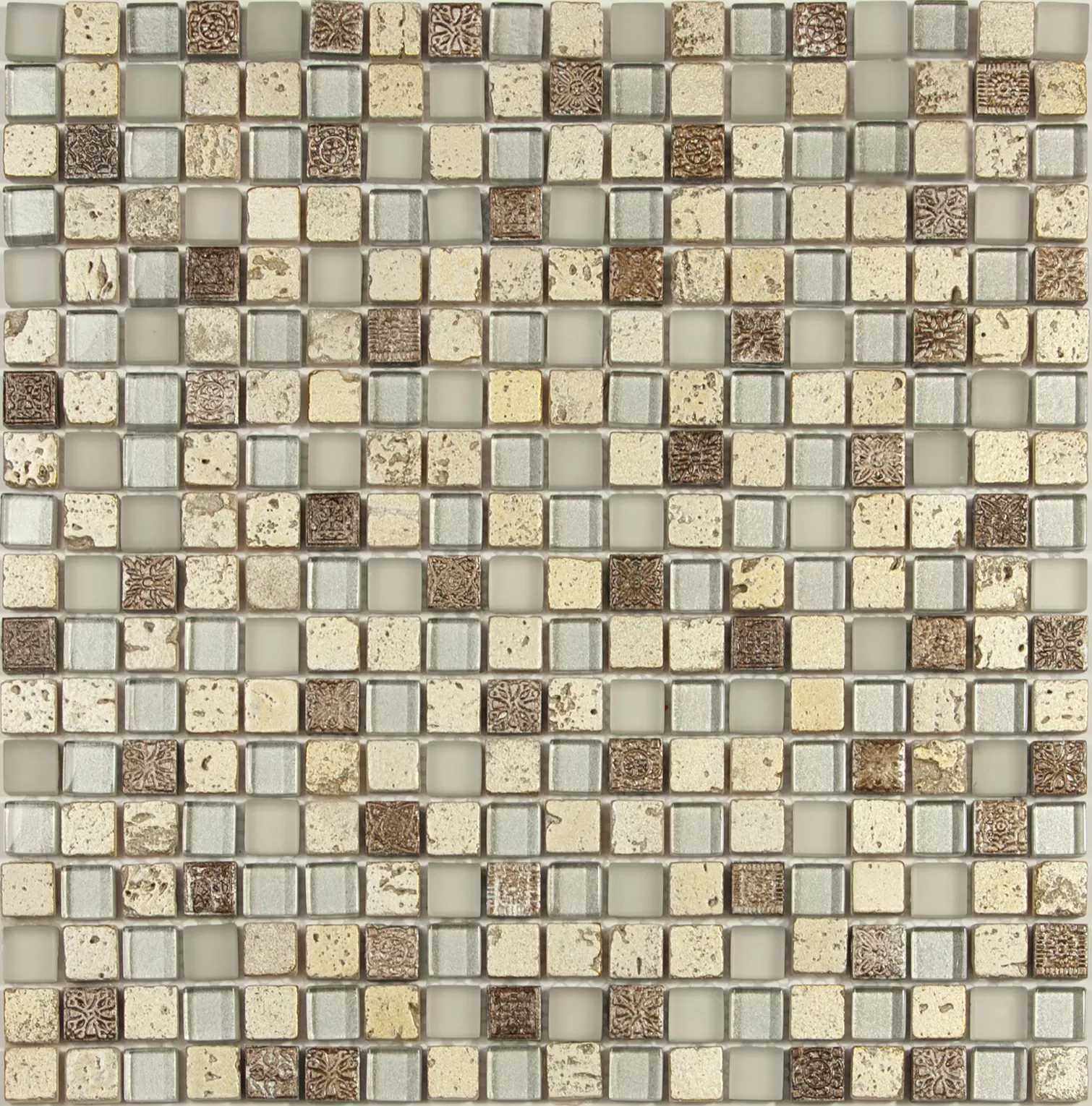 Мозаика S-821 стекло керамика (15x15x8) 305*305
