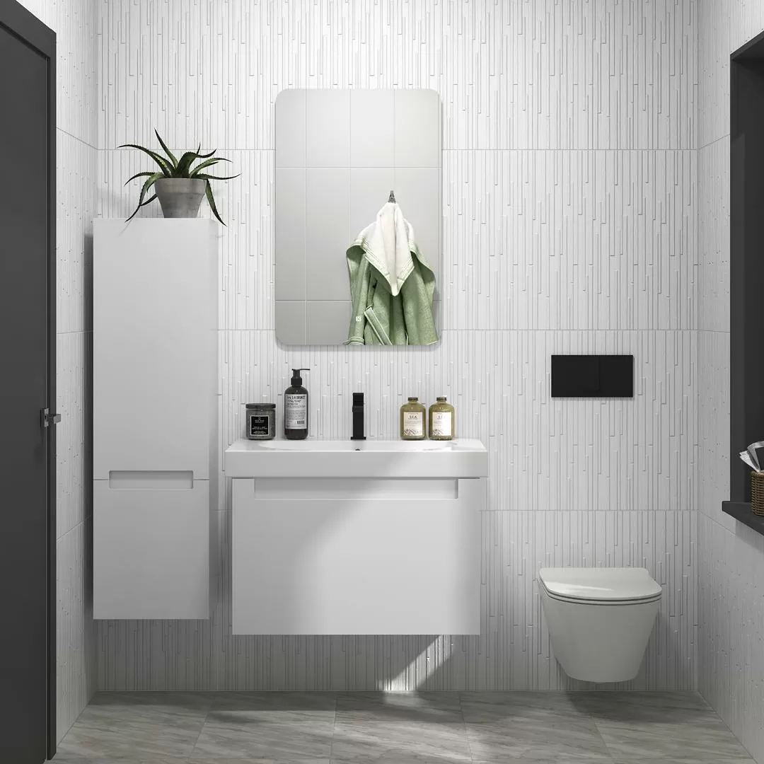 Плитка 60167 Бьянка белый матовый мозаика 20x60x0.9
