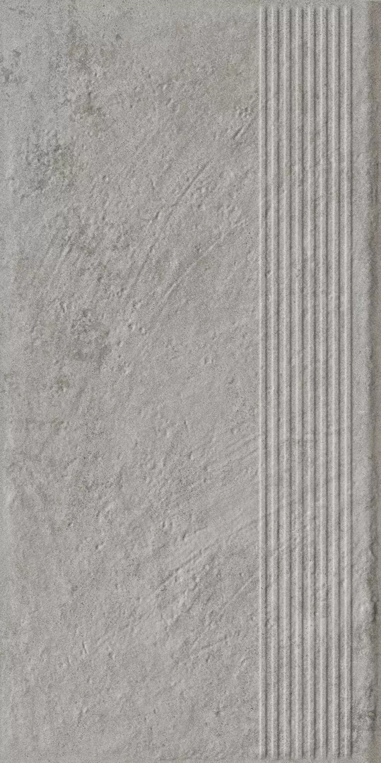 Клинкерная плитка Carrizo Grey Stopnica Prosta Struktura Mat 30x60