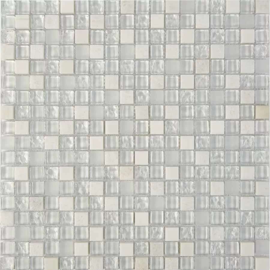Мозаика PIX715 Мозаика из мрамора и стекла 15x15 300х300x8