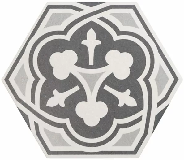 Керамогранит 21357 Hexatile Harmony B&W 17,5x20