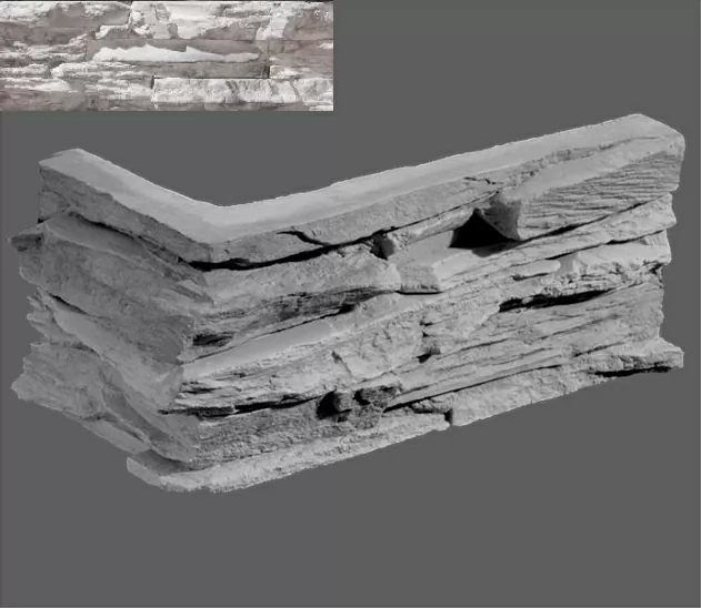 Искусственный камень Угловой элемент Перуджа 098 20/10x10x3,5