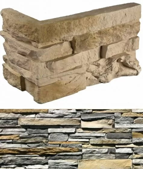 Искусственный камень 100-85 Кросс Фелл угловой 7х25,5x10 (6х15,5x10)