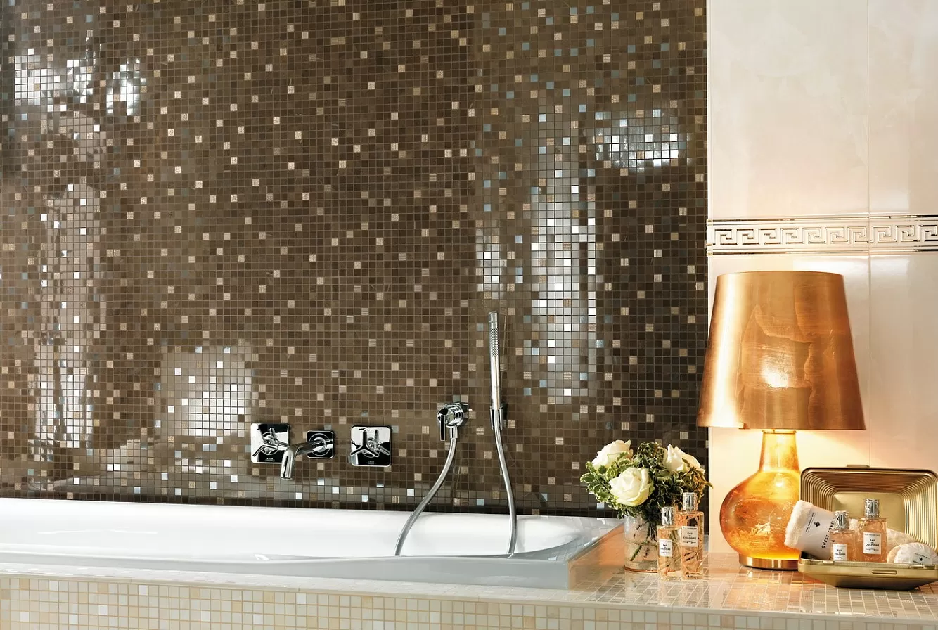 Керамогранит ASJ6 Marvel Beige Mystery angolo lappato 7x7