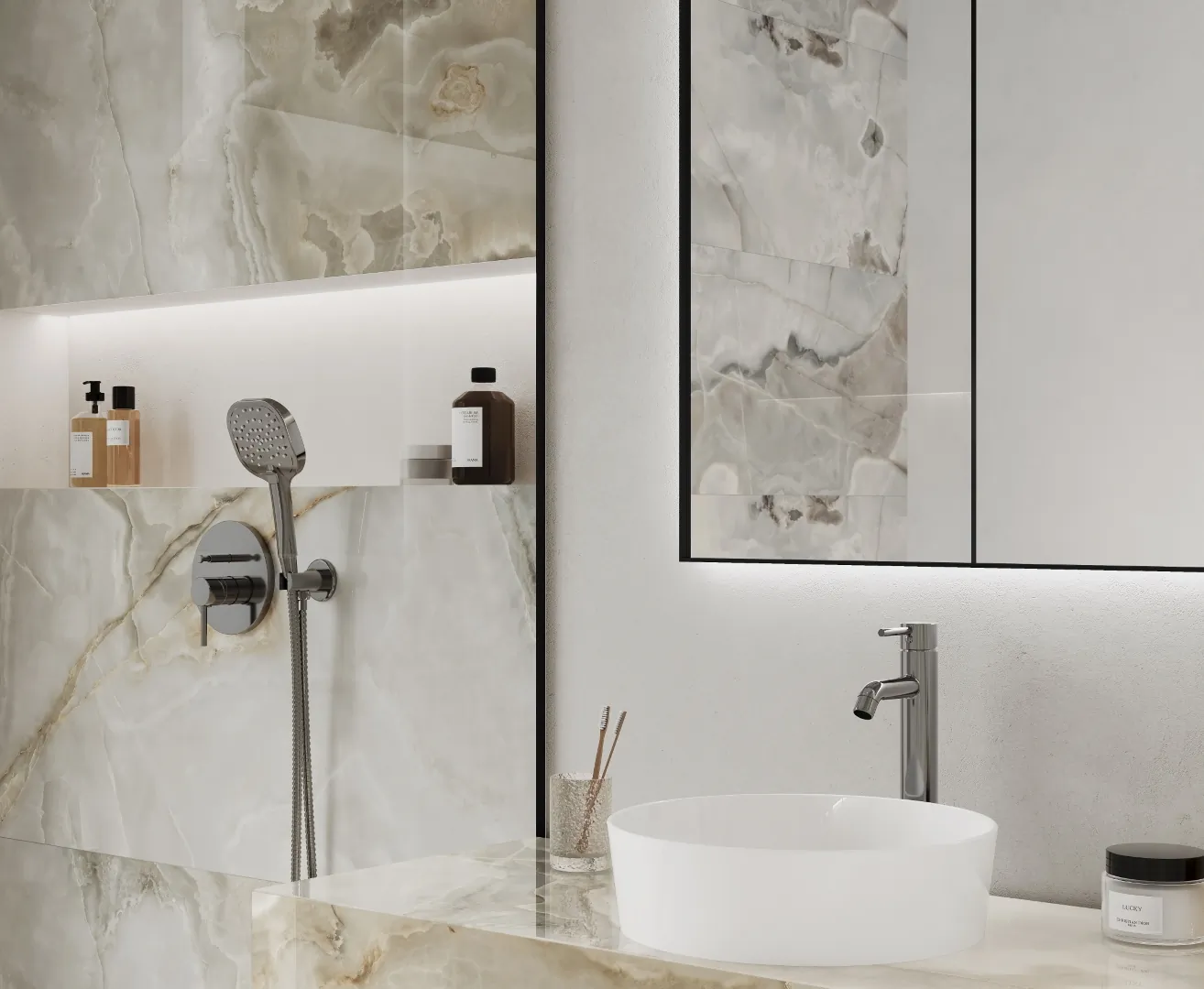 Керамогранит Onyx Newest бежевый полированный 60х60