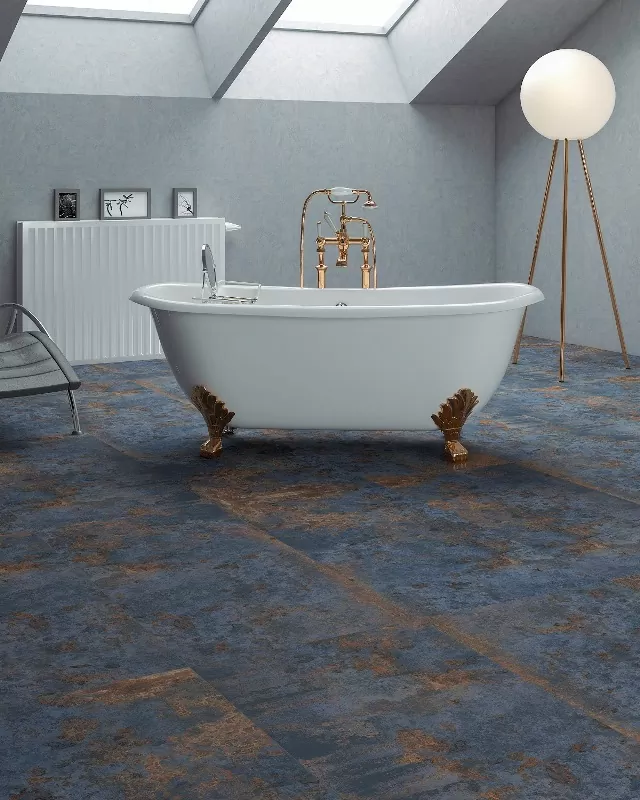 Керамогранит Oxyde Carving Blue Rec 60x120