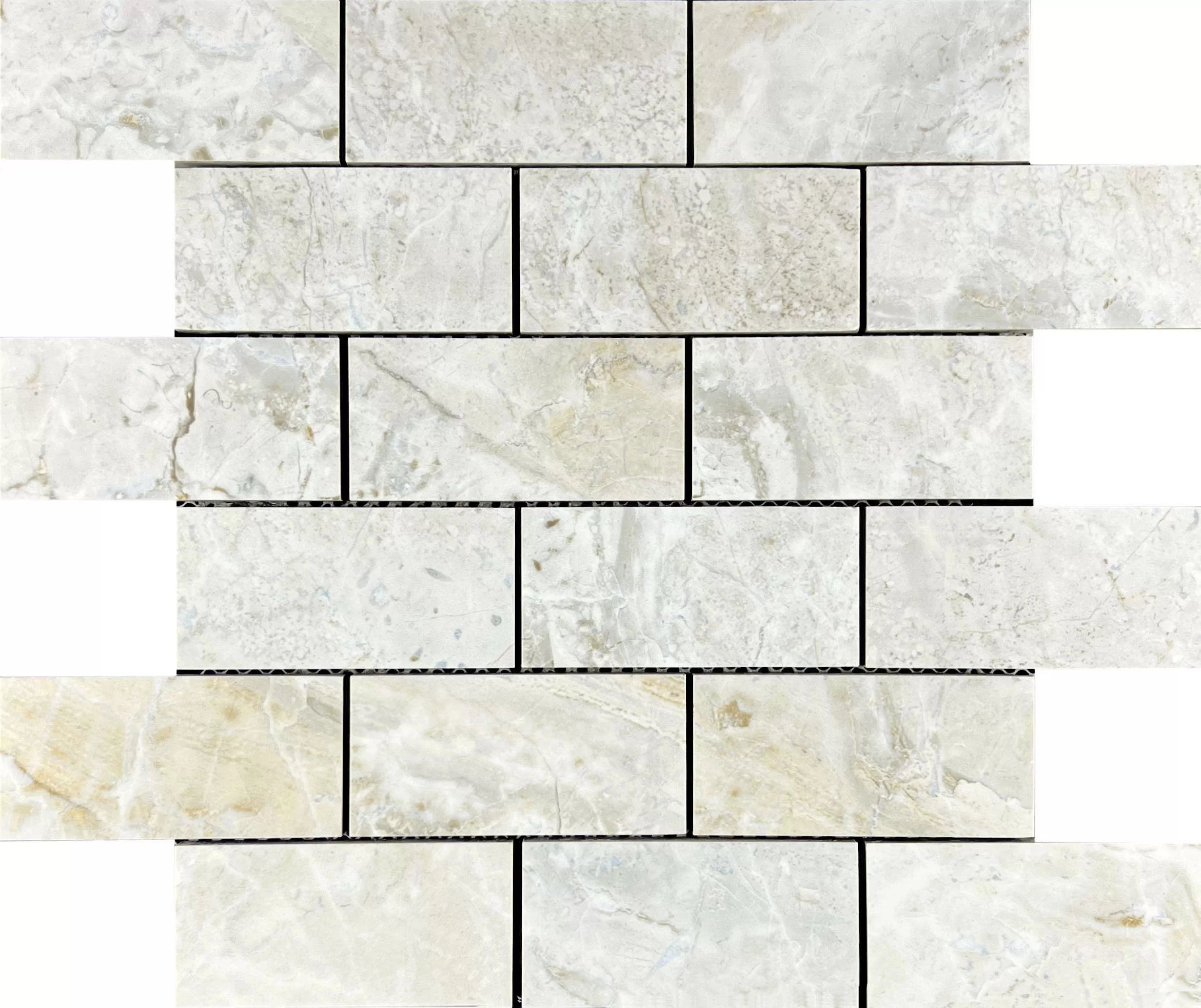 Мозаика Mosaic Lumix White Brick Bone 346x297