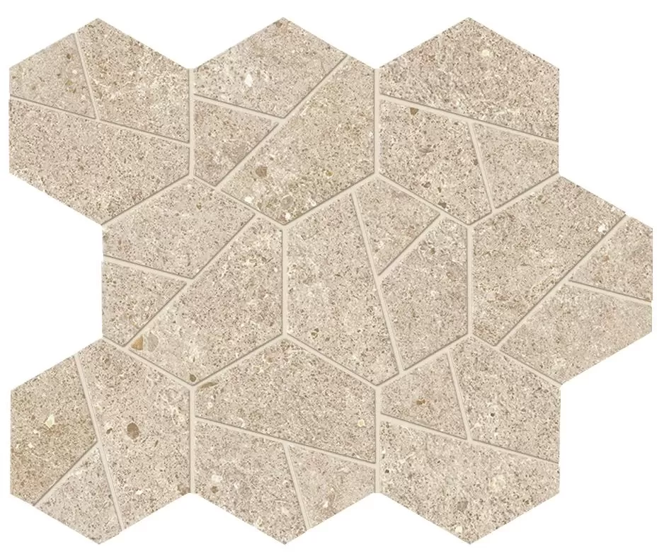 Мозаика A7CV Boost Stone Cream Mosaico Hex 25x28,5