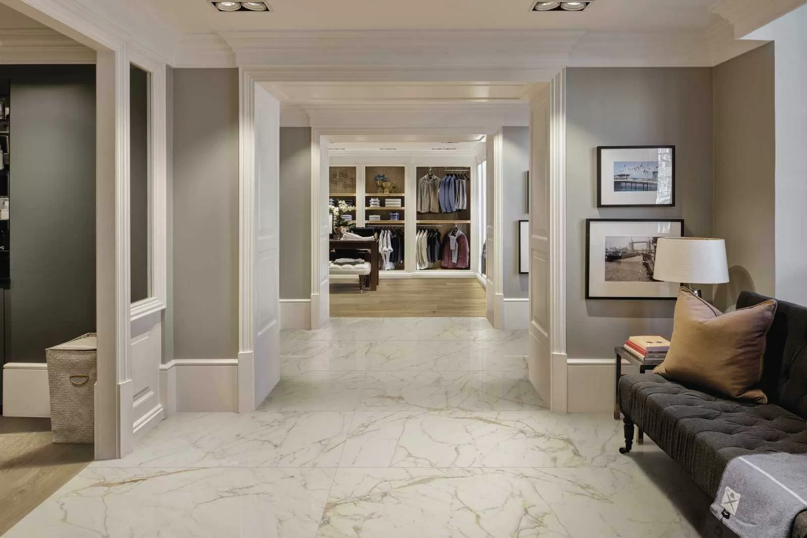 Плитка M8T5 Allmarble Wall Golden White Satin Decoro Club 40x120
