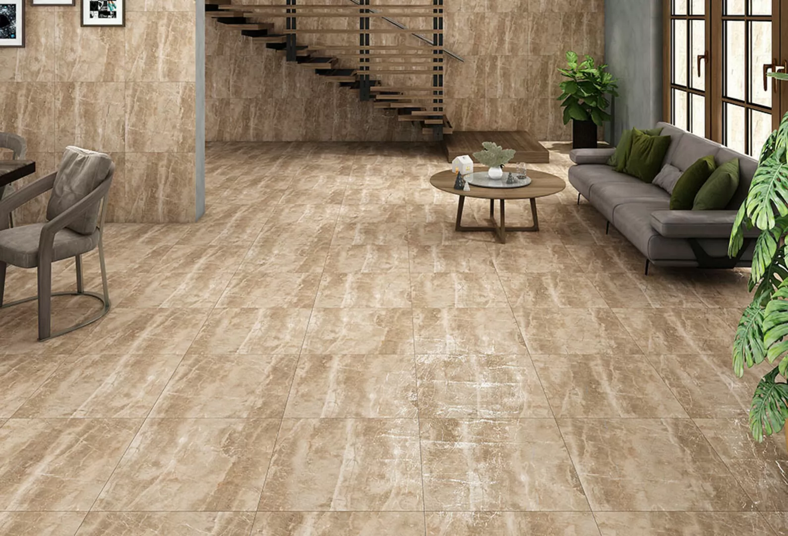 Керамогранит Rock Beige Carving 60x60