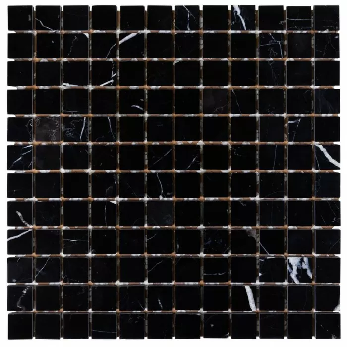 Мозаика DAO-605-23-8 Nero Marquina 2.3х2.3 30х30