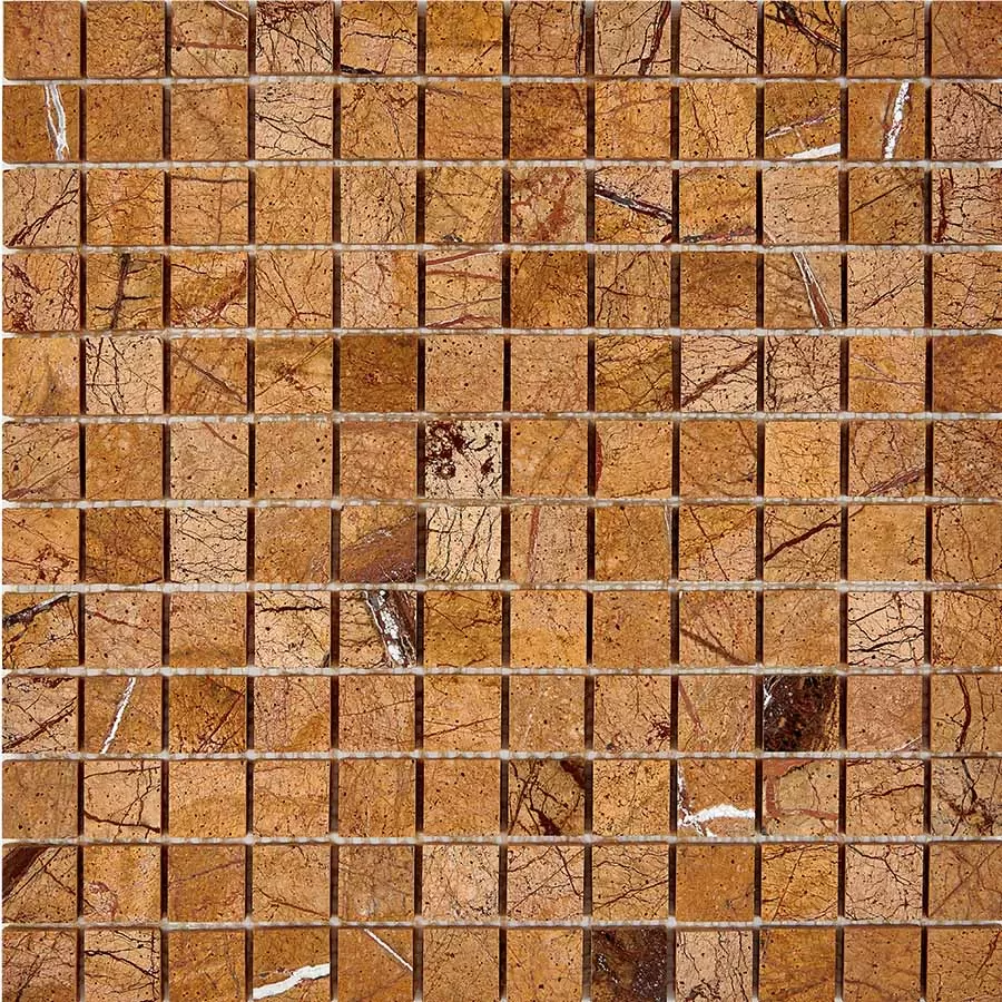Мозаика PIX293 Rain Forest (Bidasar brown) из мрамора 23х23 305x305x6