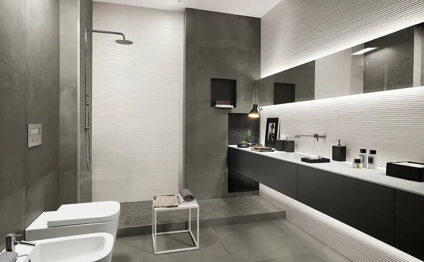 Плитка fLMU Lumina 75 Diamante Gloss White 25*75