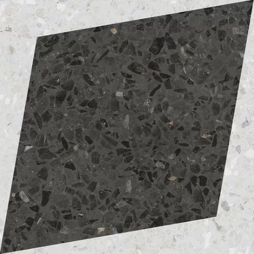 Керамогранит Natural Drops Rhombus Decor Graphite 18,5x18,5