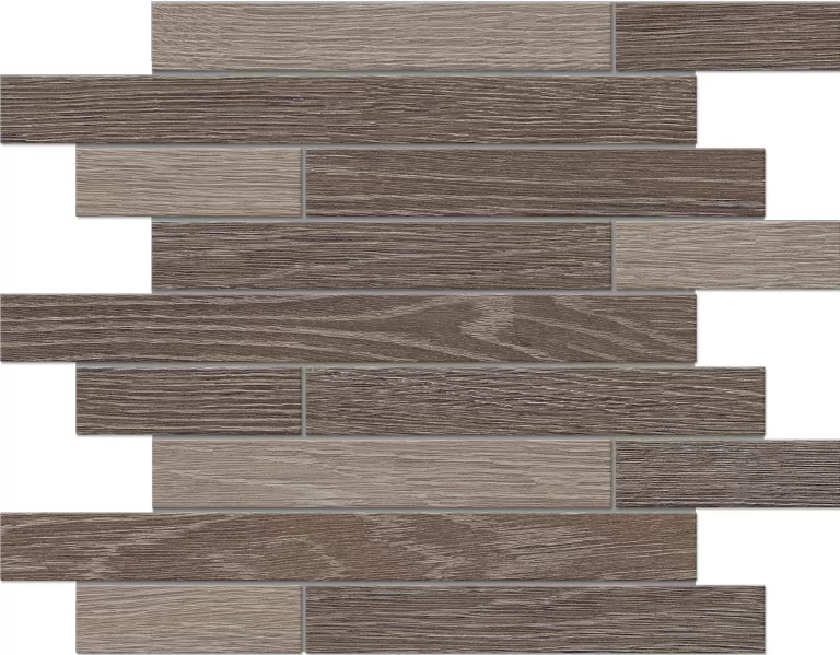 Мозаика Мозаика KW03/KW02 Wenge/Light Grey Muretto структурированный 30x35
