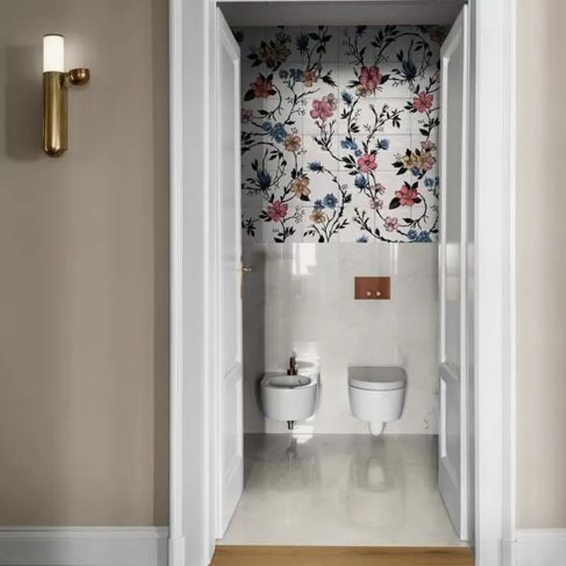 Керамогранит M9JA Rice Bianco Decoro Blossom Lux 15х15