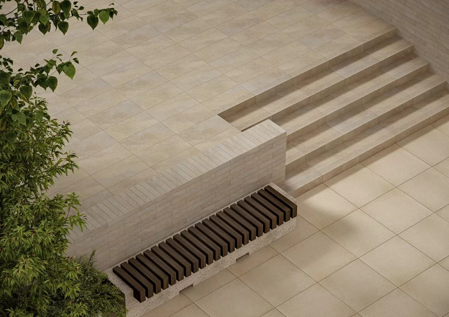 Клинкерная плитка Eremite Sand Stopnica Prosta Struktura Mat 30x60