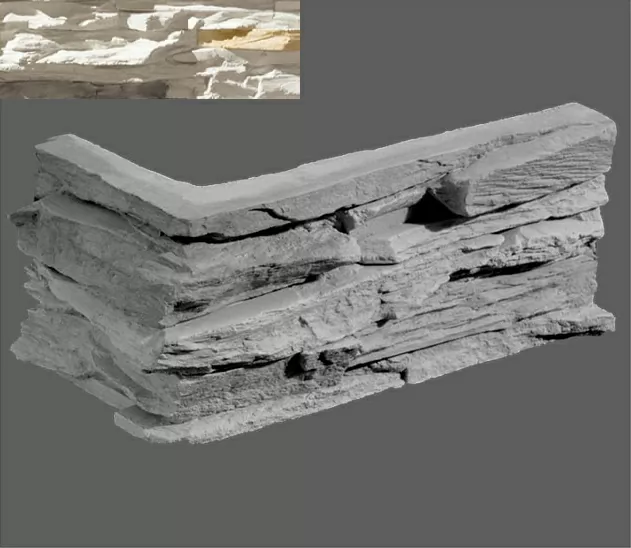 Искусственный камень Угловой элемент Перуджа 088 20/10x10x3,5