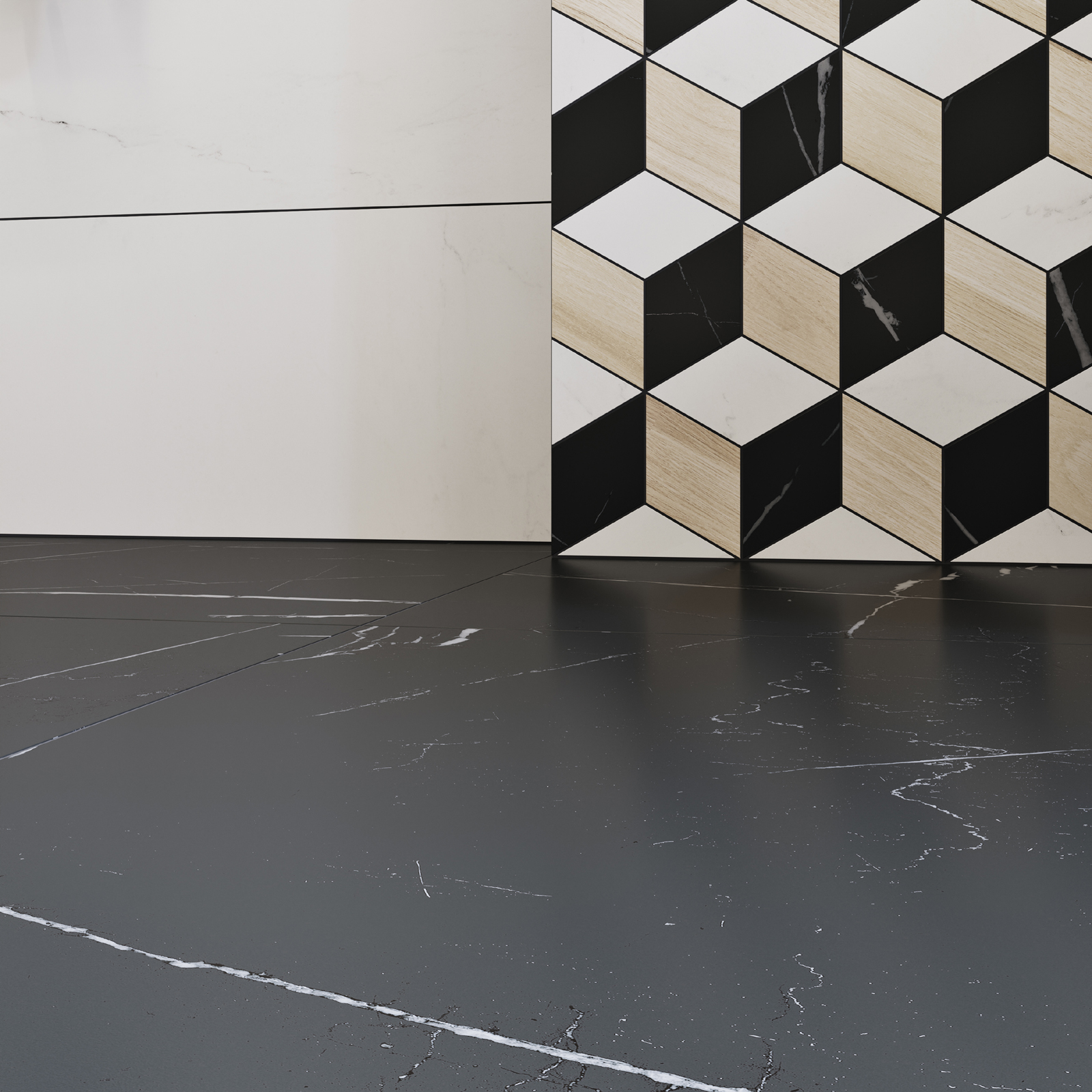 Плитка WARV5333 FLASH black matt 30x90