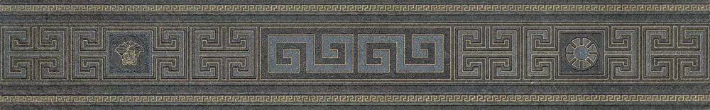 Керамогранит 261125 GREEK Naturale ANTRACITE/ORO Fascia 12.5Х80