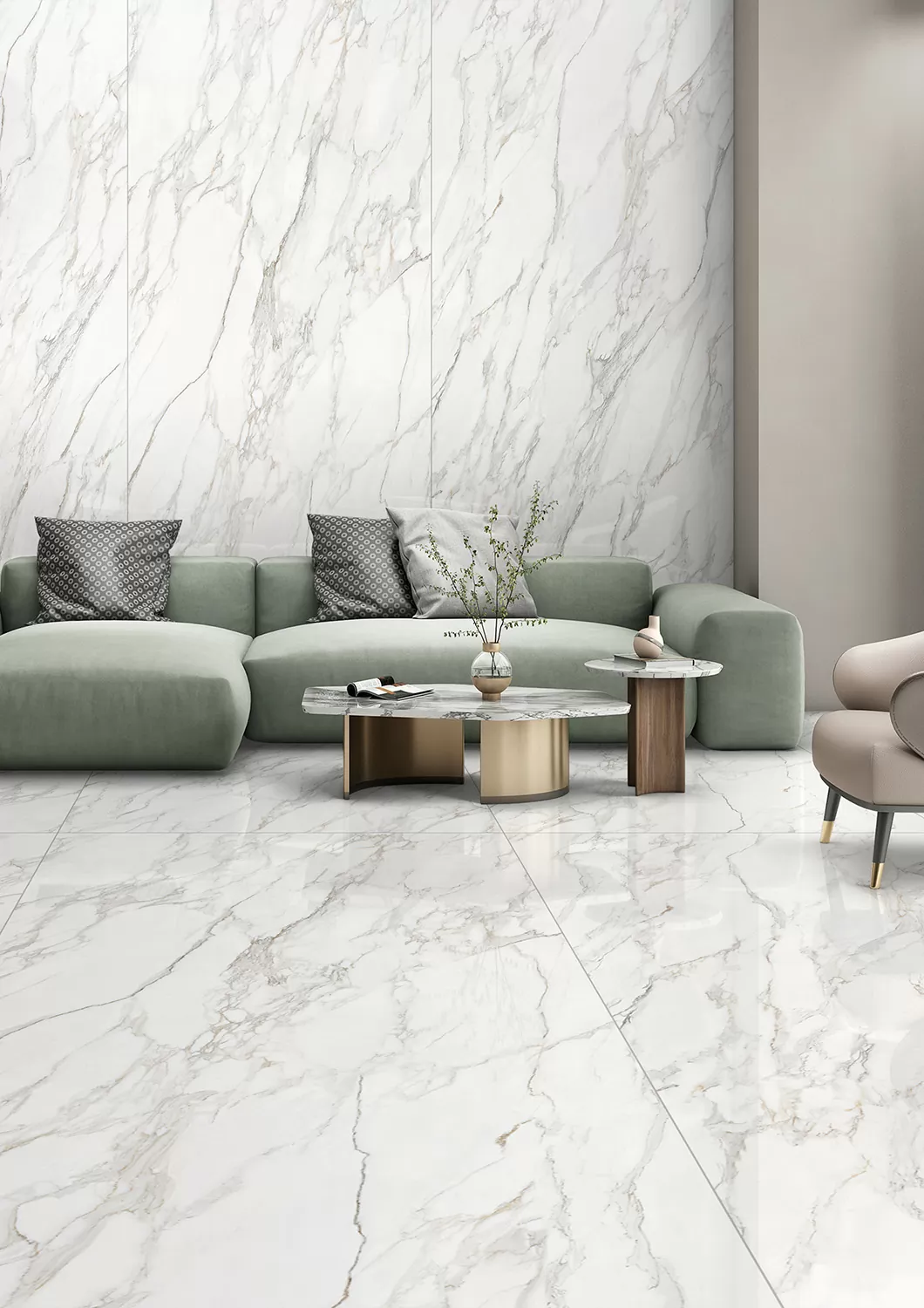 Керамогранит Beldia Bianco Elegance 2800х1200х6